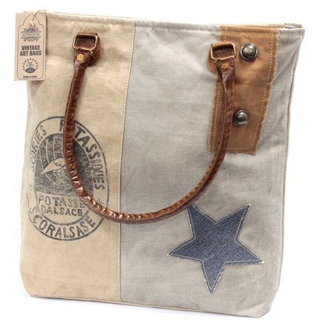 Vintage Handtasche- Storch und Stern